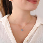 Oval cut aquamarine necklace - EternityPieces