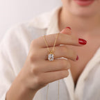 Radiant cut CZ necklace - EternityPieces