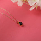 Oval cut black onyx necklace - EternityPieces