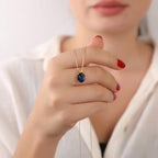 Oval cut sapphire necklace - EternityPieces