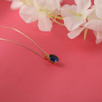 Oval cut sapphire necklace - EternityPieces