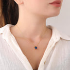 Oval cut sapphire necklace - EternityPieces