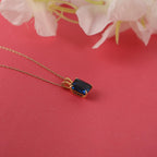 Radiant cut sapphire necklace - EternityPieces