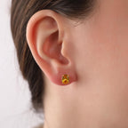 Oval cut citrine earrings studs - EternityPieces