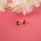 Oval cut emerald stud earrings - EternityPieces