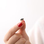 Radiant cut black onyx earrings studs - EternityPieces