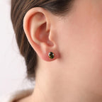 Oval peridot stud earrings - EternityPieces