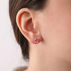 Oval pink tourmaline stud earrings - EternityPieces