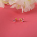 Oval pink tourmaline stud earrings - EternityPieces