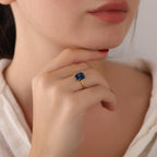Radiant cut sapphire ring - EternityPieces