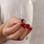 Radiant cut sapphire ring - EternityPieces