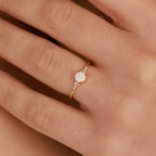 Dainty opal ring for birthday gift - EternityPieces