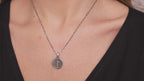 St Benedict Cross Coin Necklace in Silver or Gold