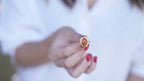 Baltic Amber Oval Bezel Ring in Sterling Silver