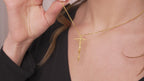 Crucifix Pendant Necklace in Sterling Silver or Gold