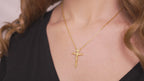 Catholic Crucifix Necklace in Sterling Silver or Gold