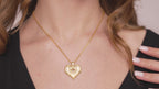 Horse Couple Heart Necklace in Silver or Gold