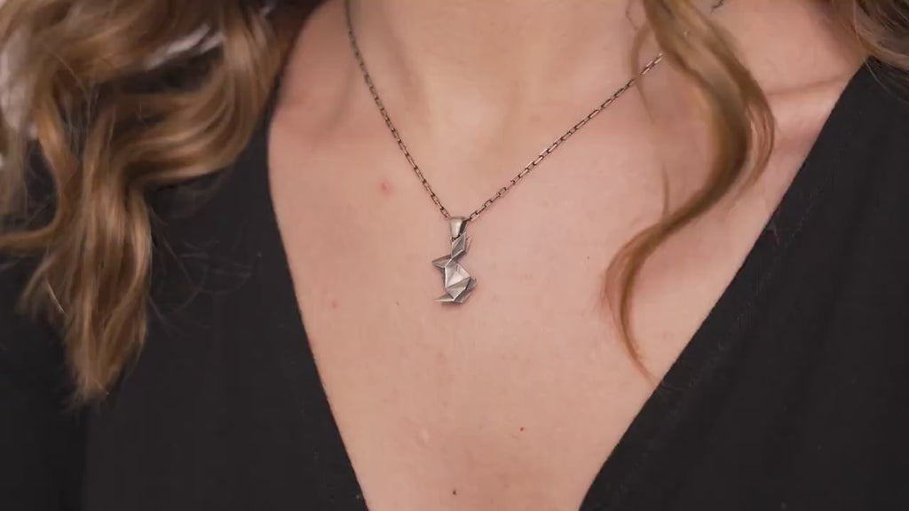 Gold Vermeil Sterling Silver Rabbit Necklace, Bunny Pendant