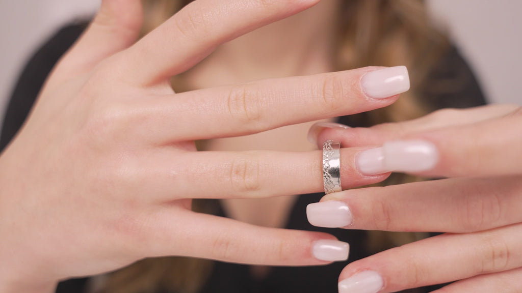 Sterling Silver Pine Tree Mountain Ring