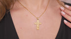 Resurrection Cross Necklace in Sterling Silver or Gold