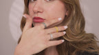 Floral Cross Sterling Silver Band Ring