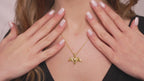 Origami Bat Necklace in Sterling Silver or 14K Gold