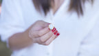 Blue Lace Agate Ring in Sterling Silver with Gold Vermeil