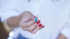 Abalone Oval Cut Bezel Ring in Sterling Silver