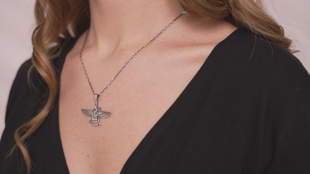 Ahura Mazda Persian Mythology Necklace in Silver or Gold