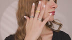 Rose Flower Band Ring in Silver with Gold Vermeil Option