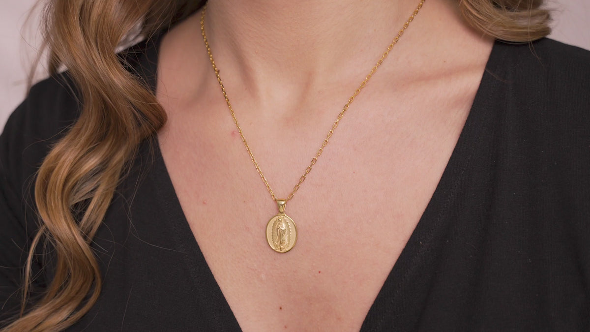 Our Lady of Guadalupe Necklace in Sterling Silver
