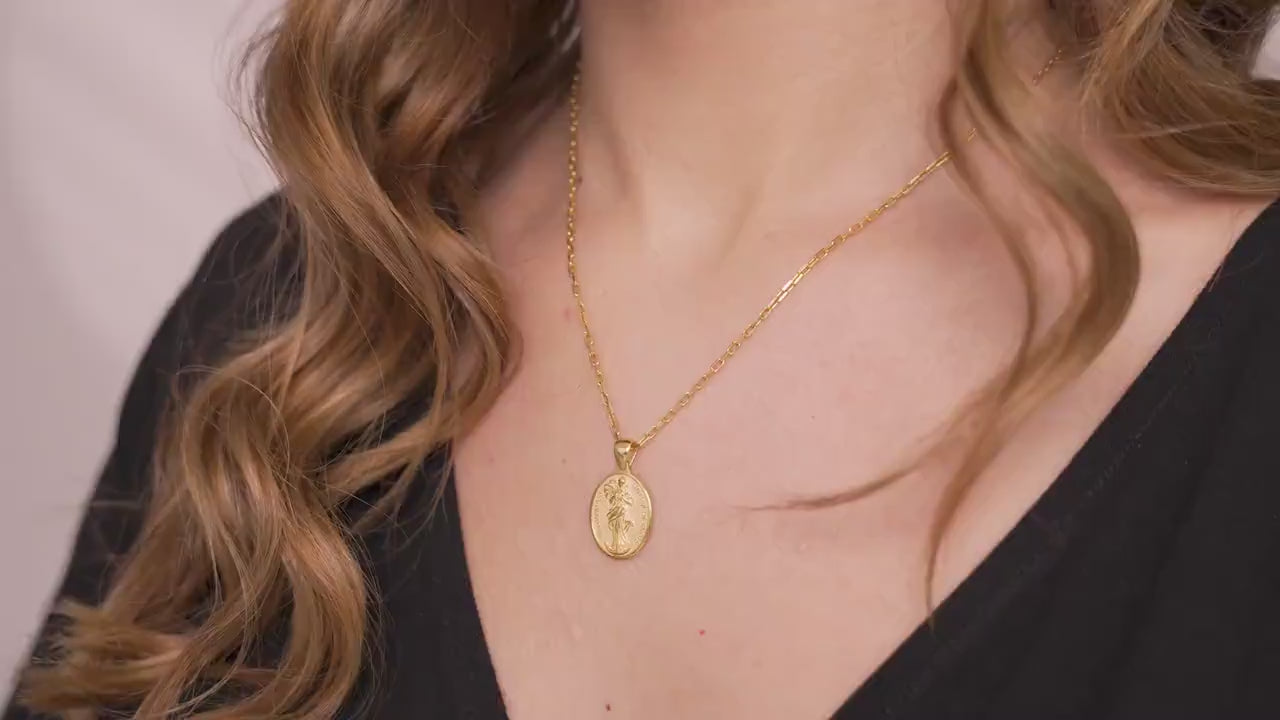 Mary Undoer of Knots Necklace, Gold Vermeil, Sterling Silver, Christian Gift