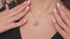 Origami Butterfly Pendant Necklace in Yellow Gold Vermeil