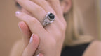 Ram Gemstone Statement Ring in Sterling Silver