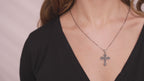 St Michael Cross Pendant Necklace in Silver or Gold